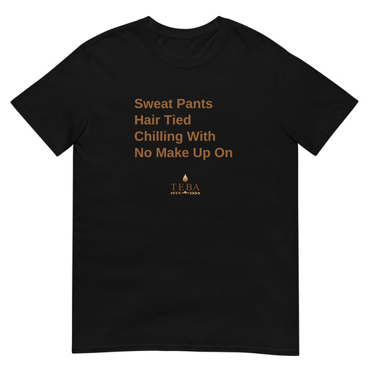 Sweat Pants / Hair Tied T-Shirt