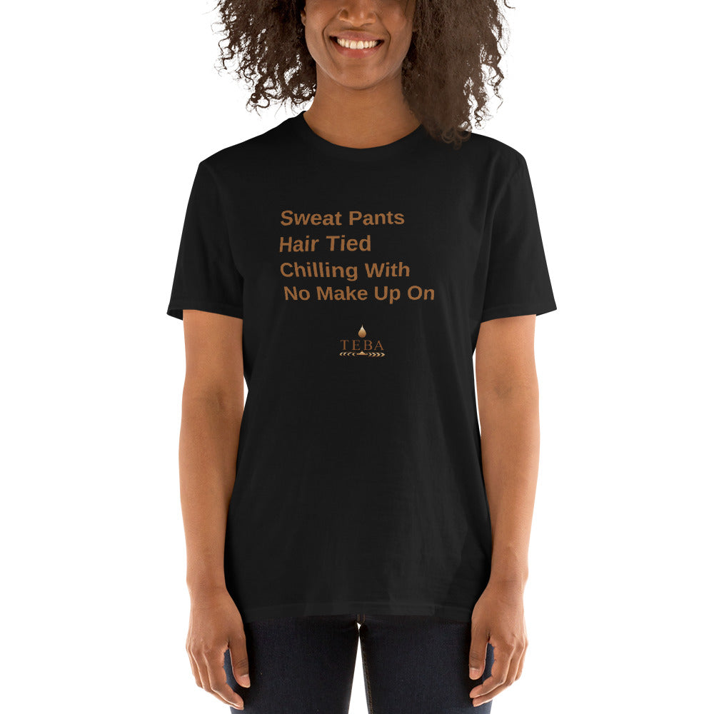 Sweat Pants / Hair Tied T-Shirt