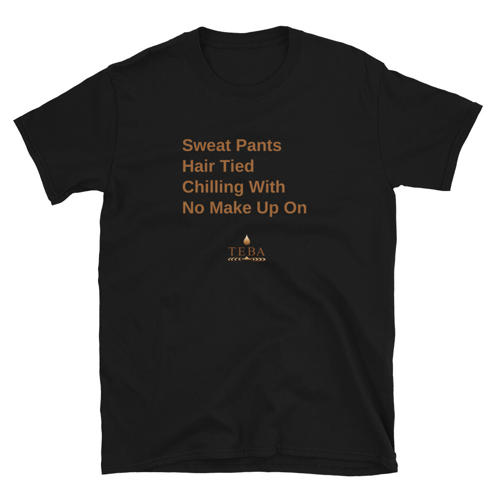 Sweat Pants / Hair Tied T-Shirt