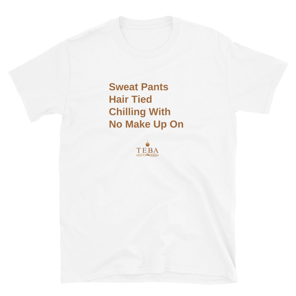 Sweat Pants / Hair Tied T-Shirt